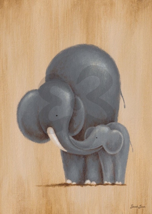 Oopsy Daisy Safari Kisses Elephant Canvas Wall Art