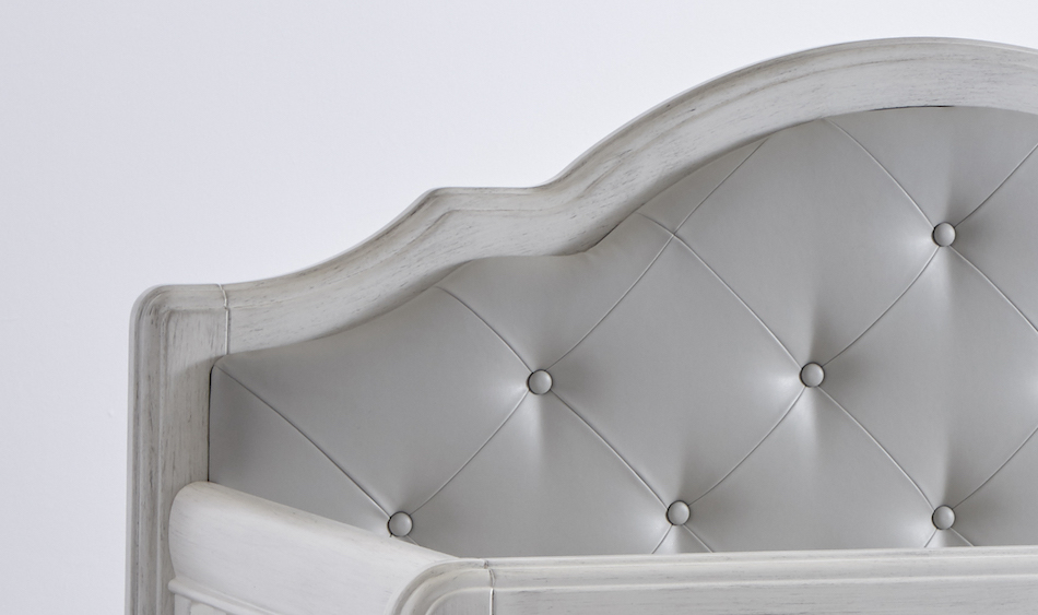 Pali Cristallo Forever Crib with Grey Vinyl Upholstery
