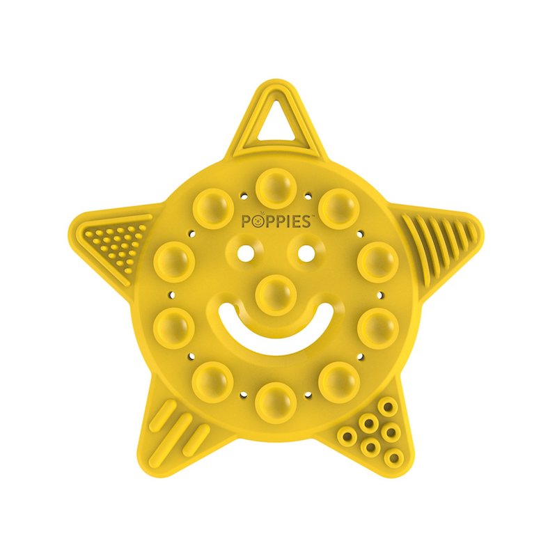 Poppies Smiley The Star Teether - Yellow