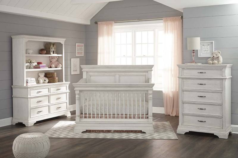 Stella Baby Kerrigan Crib, Dresser and Hutch - Rustic White