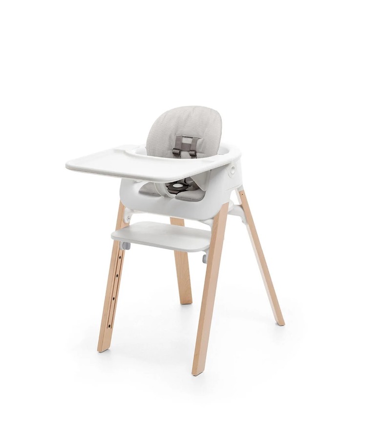Stokke Steps Complete Highchair - Natural w/ White Seat