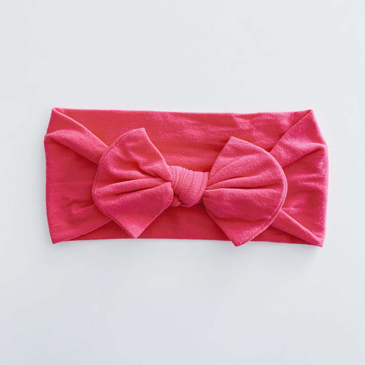 Sugar + Maple Classic Baby Bow Headband in Hot Pink