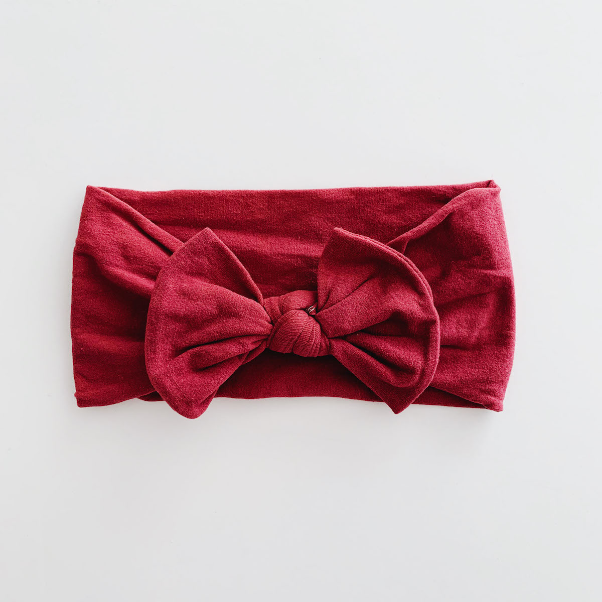 Sugar + Maple Classic Baby Bow Headband in Red