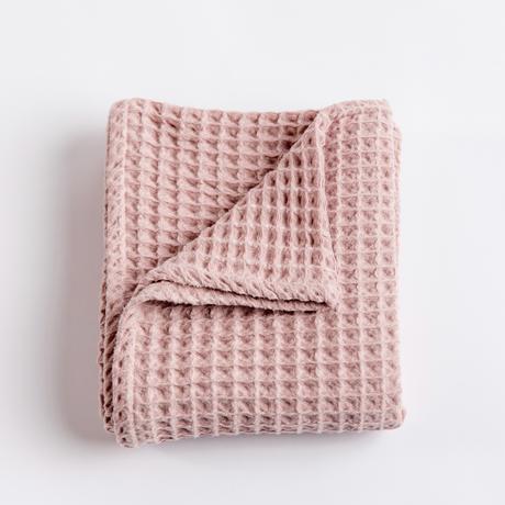 Sugar + Maple Honeycomb Blanket - Blush