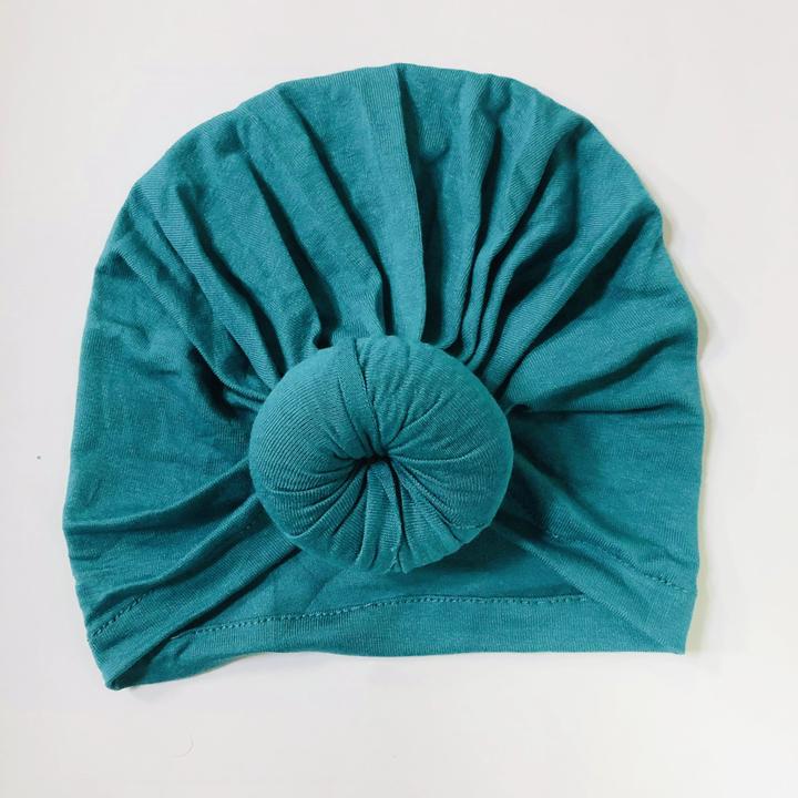 Sugar + Maple Top Knot Hat - Peacock