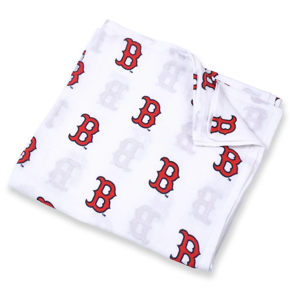 Three Little Anchors Boston Red Sox Swaddle Blanket