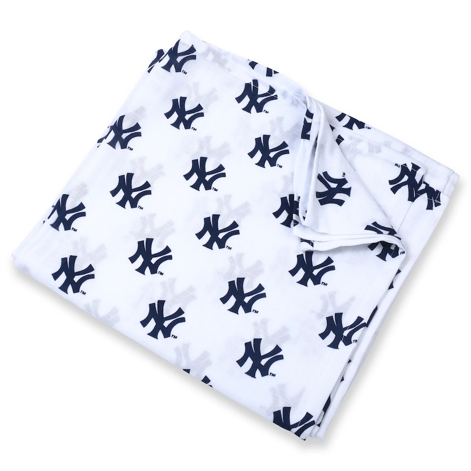 Three Little Anchors New York Yankees Swaddle Blanket