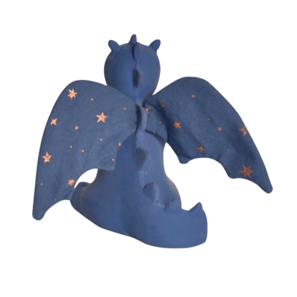 Tikiri Baby Midnight Dragon Rubber Rattle w/ Crinkle Wings
