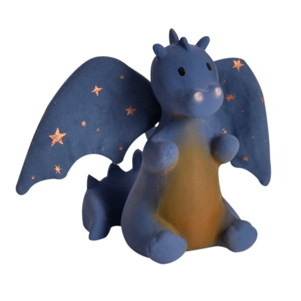 Tikiri Baby Midnight Dragon Rubber Rattle w/ Crinkle Wings
