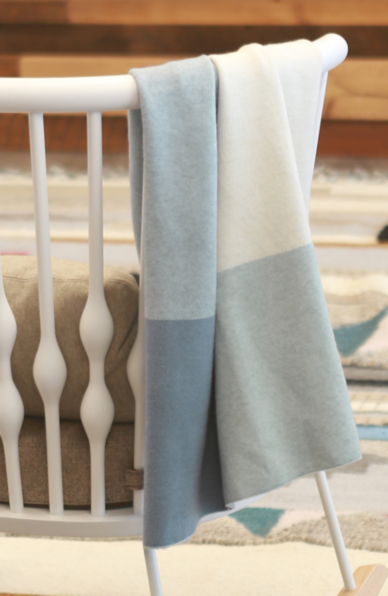 UppaBaby Knit Blanket Blue Multi-Color Block