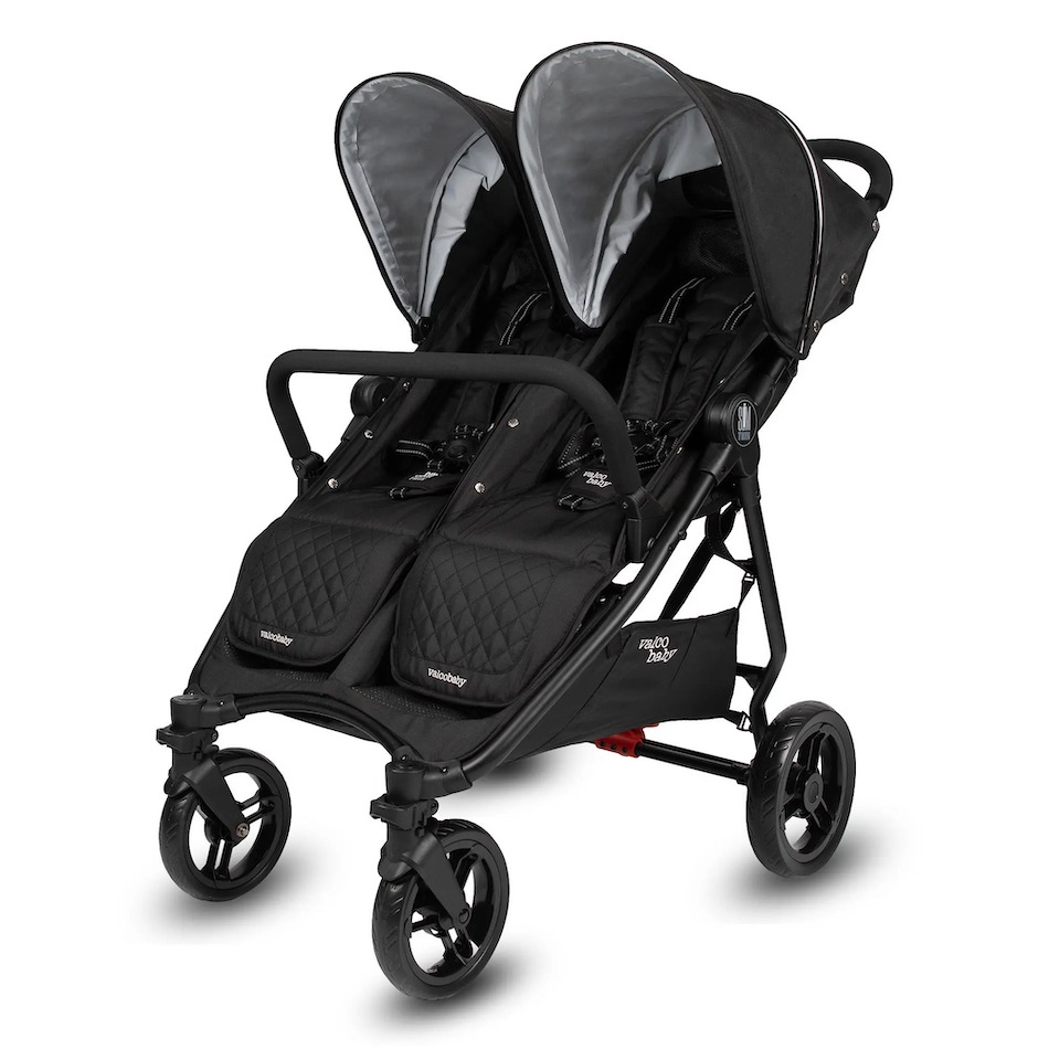 Valco Baby Slim Twin 2024 Double Stroller - Licorice