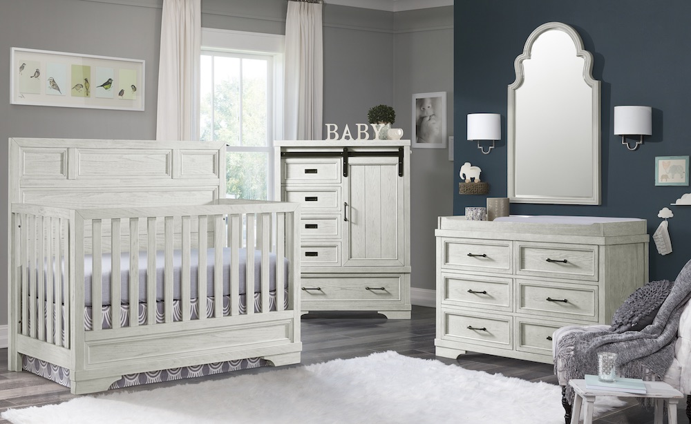 Westwood Design Foundry Crib, Dresser + Chifferobe - White Dove