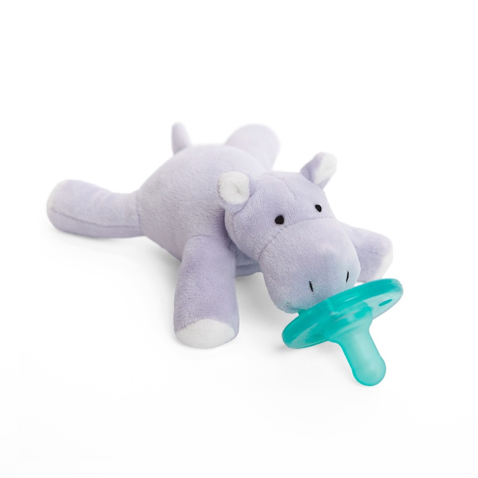 Wubbanub Lavender Hippo Plush Infant Pacifier