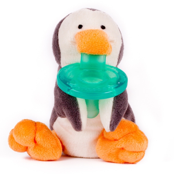 WubbaNub Grey Baby Penguin Pacifier