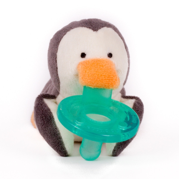 WubbaNub Grey Baby Penguin Pacifier